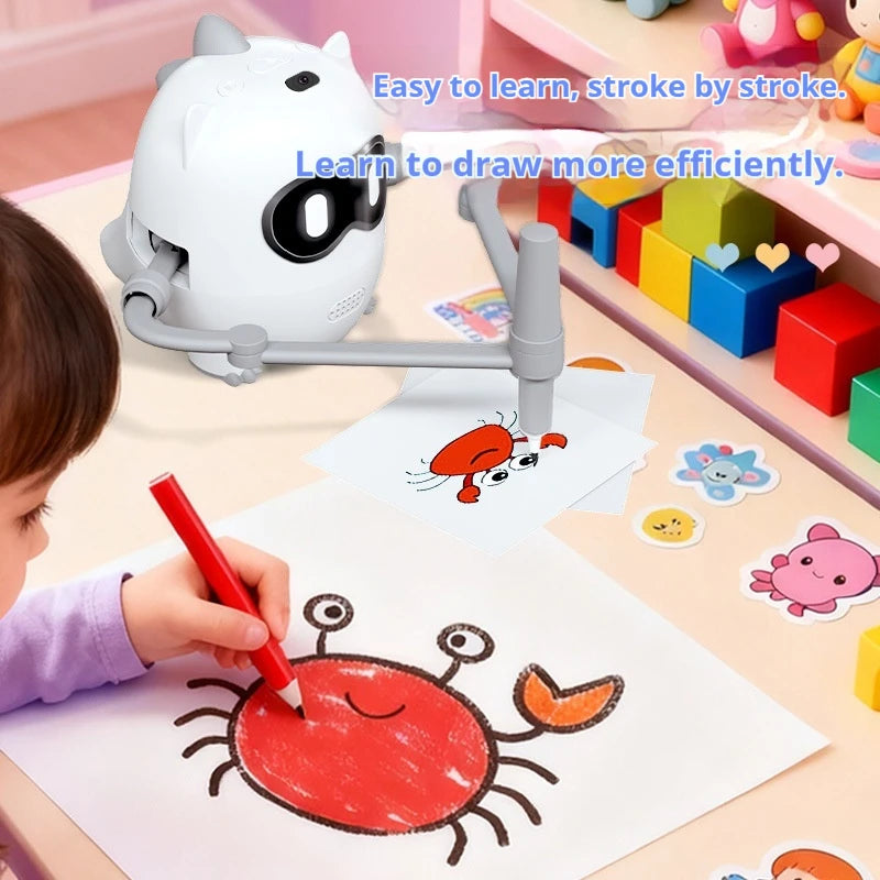 Generic Smart Dinosaur Drawing Robot Intelligent Early Education Toy Card Voice Broadcast For Toddlers Kids Preschool Learning