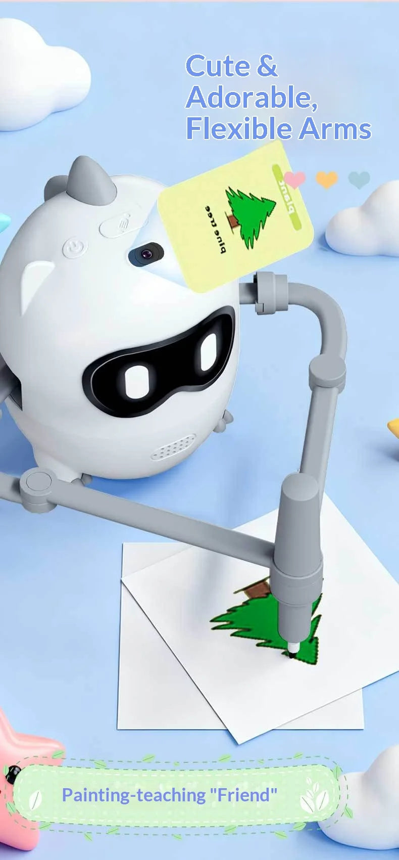 Generic Smart Dinosaur Drawing Robot Intelligent Early Education Toy Card Voice Broadcast For Toddlers Kids Preschool Learning
