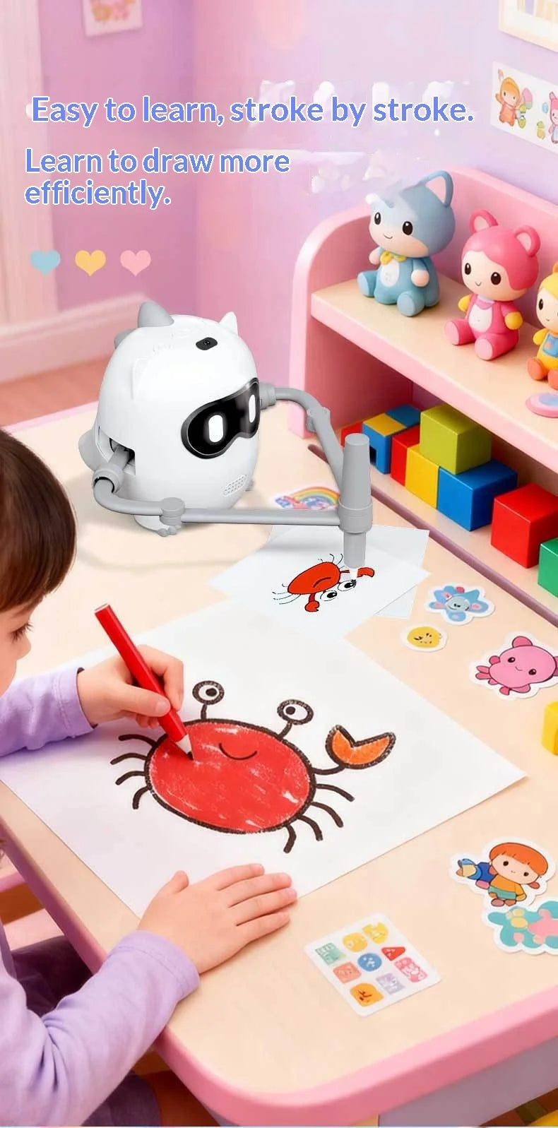 Generic Smart Dinosaur Drawing Robot Intelligent Early Education Toy Card Voice Broadcast For Toddlers Kids Preschool Learning