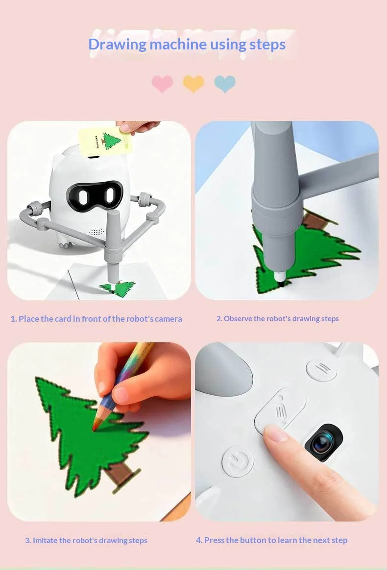 Generic Smart Dinosaur Drawing Robot Intelligent Early Education Toy Card Voice Broadcast For Toddlers Kids Preschool Learning