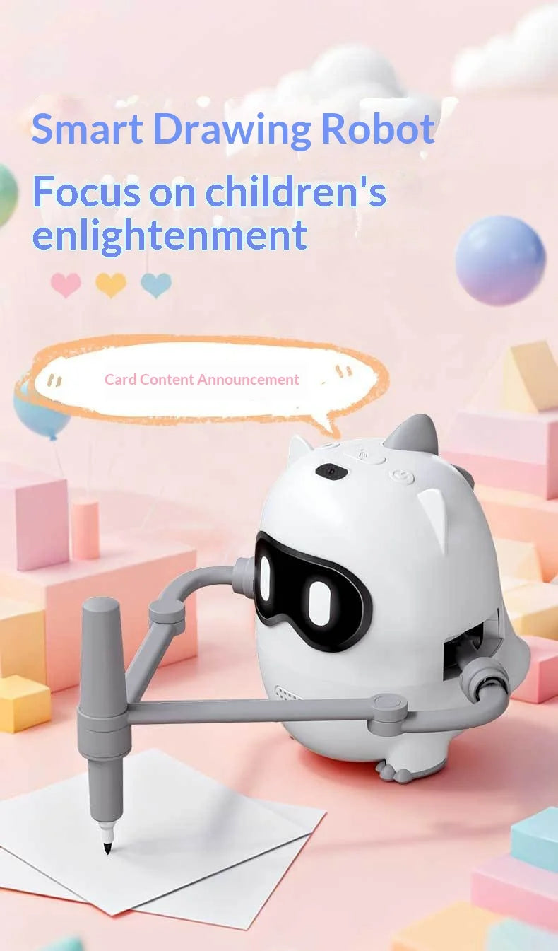 Generic Smart Dinosaur Drawing Robot Intelligent Early Education Toy Card Voice Broadcast For Toddlers Kids Preschool Learning