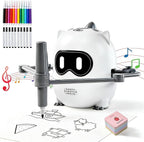 Drawing Robot for Kids with Camera Recognition, Smart Voice Interactive Painting Robot Educational Machine, Montessori Learning Toys with 100 Cards, 12 Colorful Pens Boys Girls
