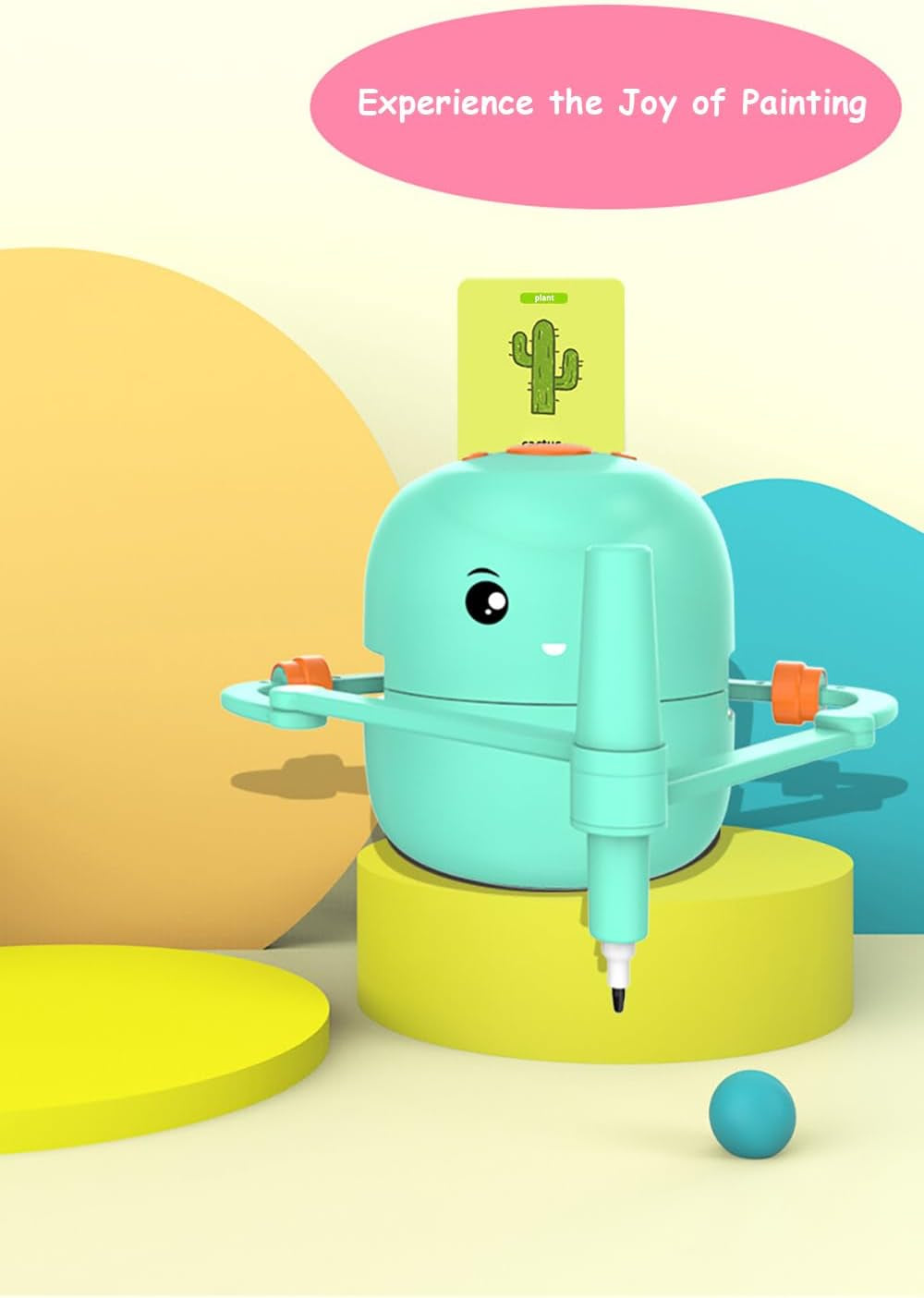 Interactive Drawing Robot for Children Boys Girls,Voice Interactive Educational Painting Toy with 100 Cards for 4 5 6 7 8 9 10 11 12 Years Old Kids Children'S Day Birthday Christmas(Green)