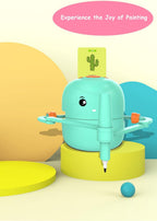 Interactive Drawing Robot for Children Boys Girls,Voice Interactive Educational Painting Toy with 100 Cards for 4 5 6 7 8 9 10 11 12 Years Old Kids Children'S Day Birthday Christmas(Green)