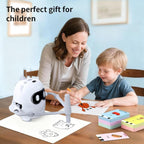 Drawing Robot for Kids with Camera Recognition, Smart Voice Interactive Painting Robot Educational Machine, Montessori Learning Toys with 100 Cards, 12 Colorful Pens Boys Girls