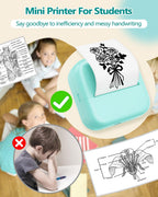Mini Sticker Printer - Sticker Box Printer AI Smart APP Print Pod Mini Printer Thermal Portable Sticker Maker Machine for Student DIY Scrapbook, Study Notes, Work Plan, Memos, Photo
